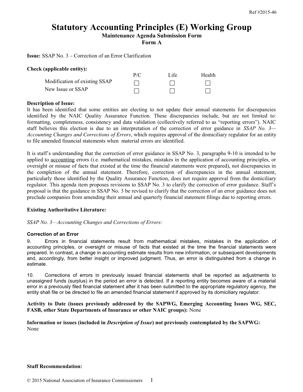 Statutory Accounting Principles Working Group s4