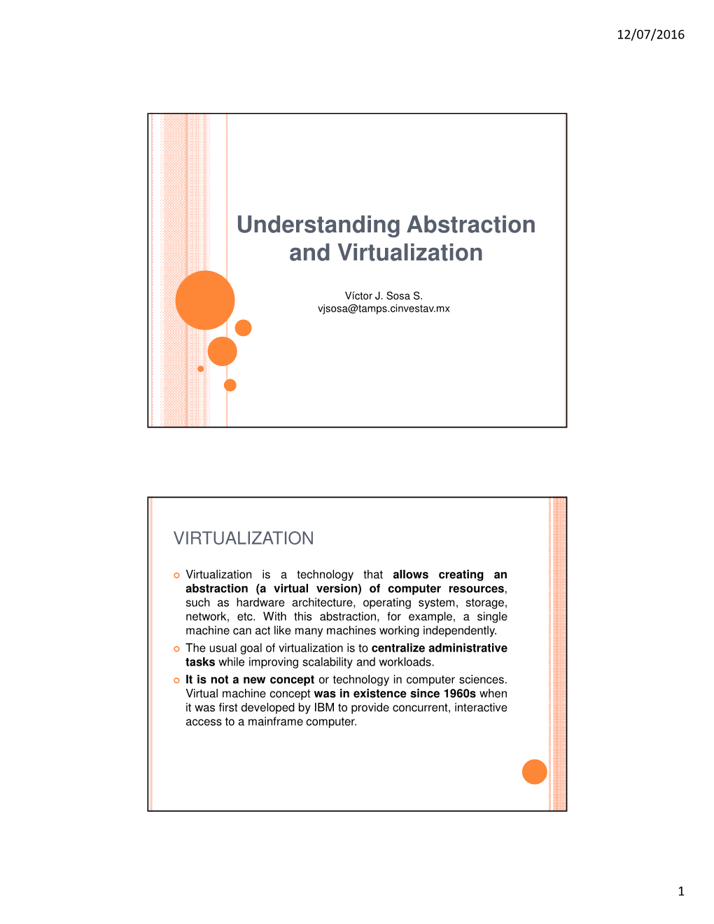 Understanding Abstraction and Virtualization