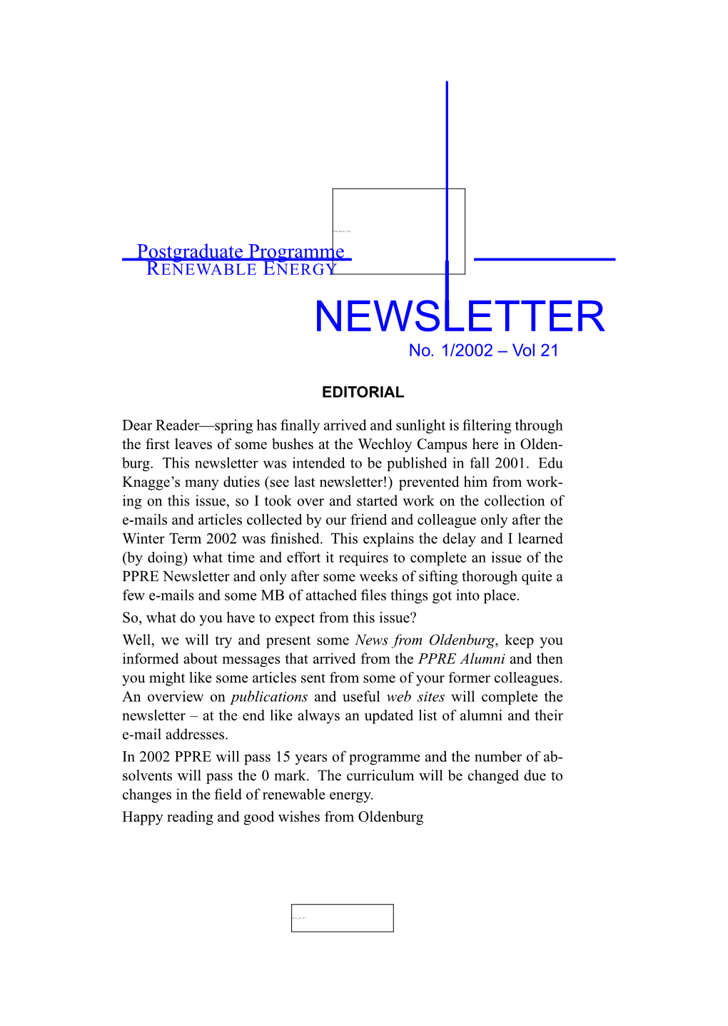 NEWSLETTER No