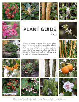 Plant Guide Fall