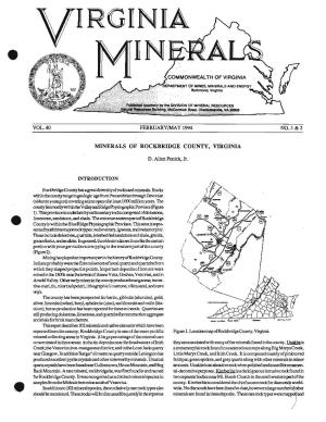 Minerals of Rockbridge County, Virginia