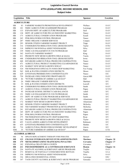 Subject Index