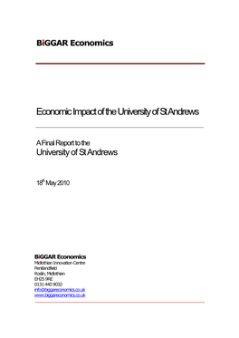 Economic Impact of the University of St Andrews