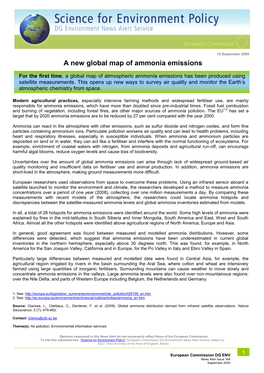 A New Global Map of Ammonia Emissions