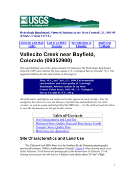 Vallecito Creek Near Bayfield, Colorado (09352900)