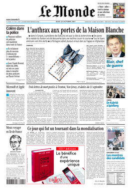 LE MONDE/PAGES&lt;UNE&gt;