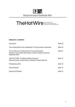 Press Kit the Hot Wire English
