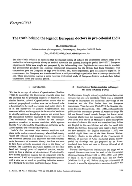 European Doctors in Pre-Colonial India