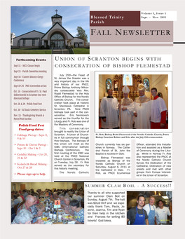 Fall Newsletter