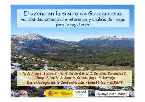 El Ozono En La Sierra De Guadarrama: Variabilidad Estacional E Interanual Y Análisis De Riesgo Para La Vegetación