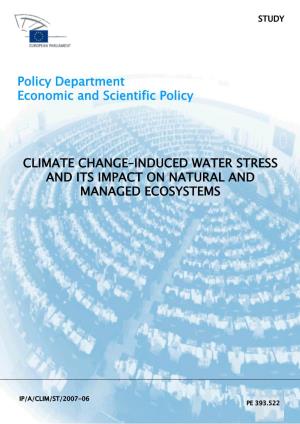 Climate Change–Induced Water Stress and Its Impact on Natural and Managed Ecosystems