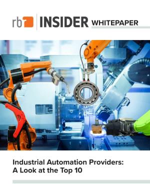 Industrial Automation Providers: a Look at the Top 10 WHITEPAPER