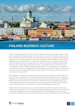 Finland Business Culture