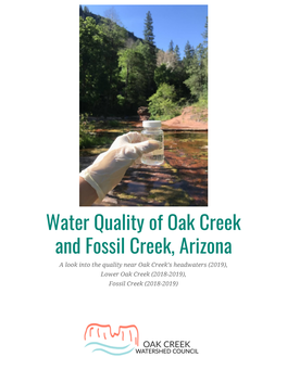 Water Quality of Oak Creek and Fossil Creek, Arizona