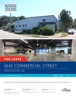 3642 Commercial Street Vancouver, Bc