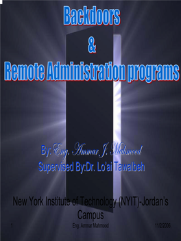 Back Door and Remote Administration Programs