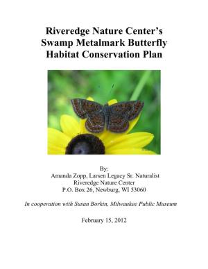 Land Management Plan for Swamp Metalmark Butterfly Habitat