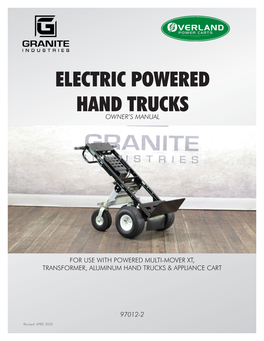 Electric Powered Hand Trucks Owner’S Manual