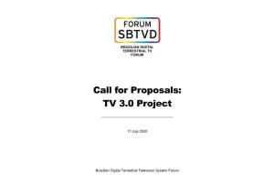 Call for Proposals: TV 3.0 Project