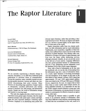 The Raptor Literature in Eastemasia Concems (8