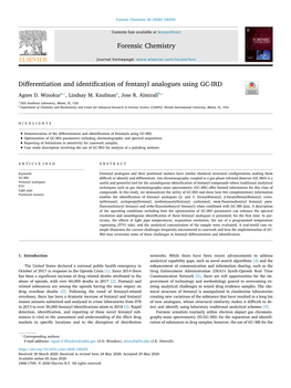 Differentiation and Identification of Fentanyl Analogues Using GC-IRD