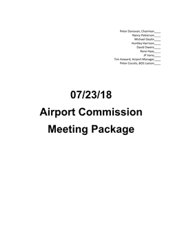 07/23/18 Airport Commission Meeting Package