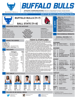 Buffalo Bulls (11-7) Ball State (11-8)