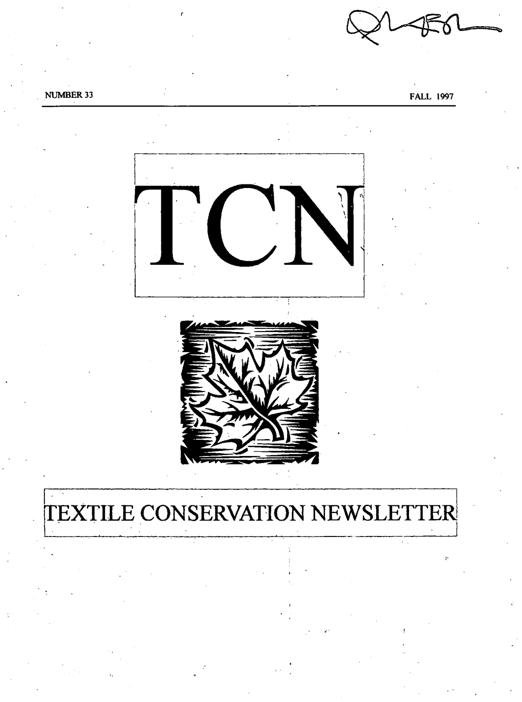 Textile Conservation Newsletter Tcn