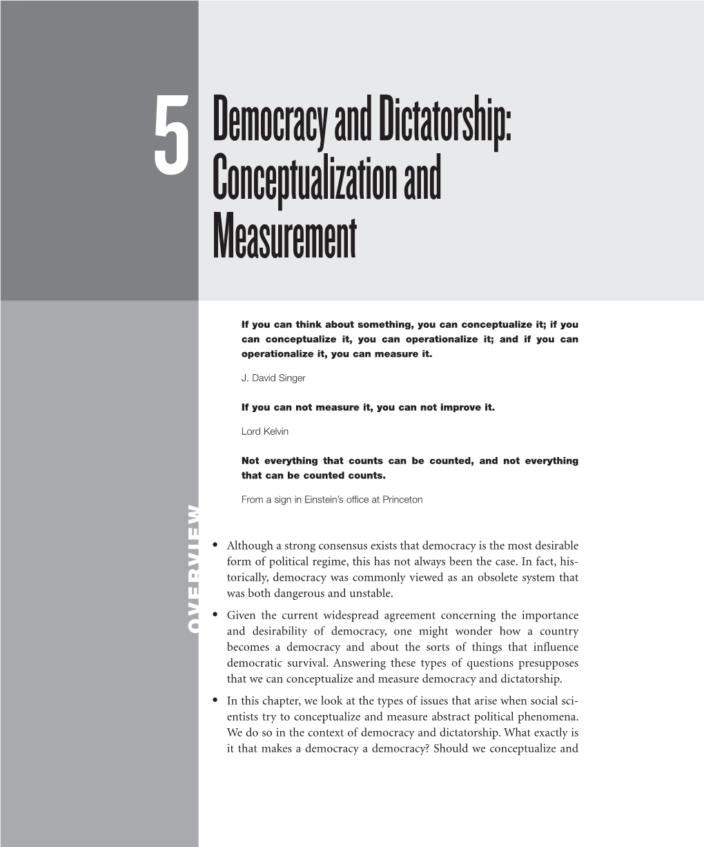 Democracy and Dictatorship: Conceptualization and Measurement 145