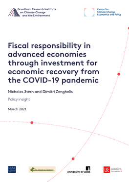 Fiscal Responsibility in Advanced Economies Through Investment for Economic Recovery from the COVID-19 Pandemic