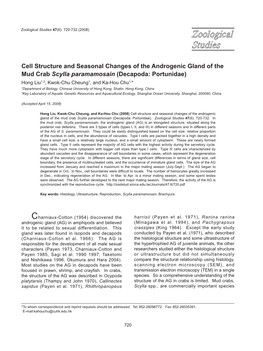 Cell Structure and Seasonal Changes of The