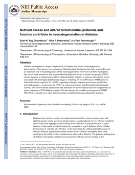 NIH Public Access Author Manuscript Mitochondrion