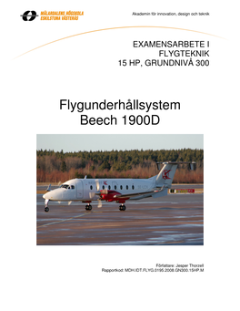 Flygunderhållsystem Beech 1900D