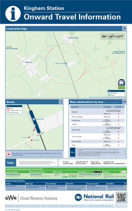 Kingham Station I Onward Travel Information Local Area Map