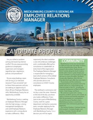 Employee Relations Manager Recruit