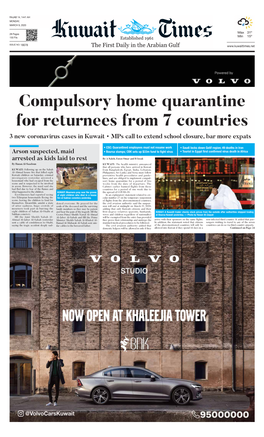 Compulsory Home Quarantine for Returnees from 7 Countries