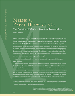 Melms V. Pabst Brewing Co