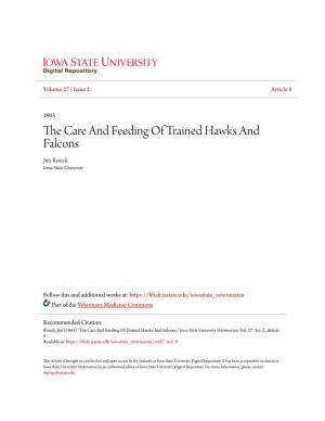 The Care and Feeding of Trained Hawks and Falcons by Jim Roush