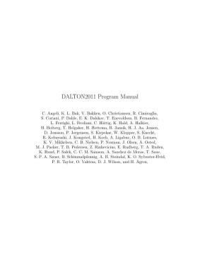 DALTON2011 Program Manual