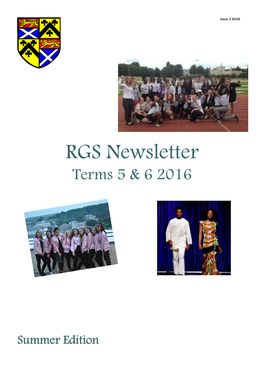 RGS Newsletter Terms 5 & 6 2016