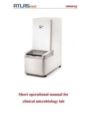 Short Operational Manual for Clinical Microbiology Lab