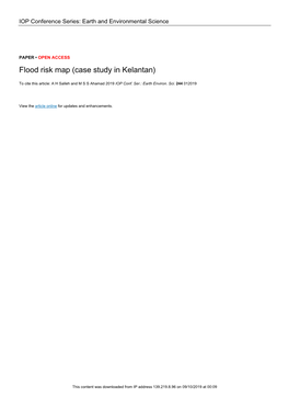 Flood Risk Map (Case Study in Kelantan)