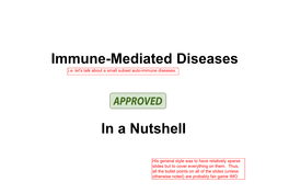 Immune-Mediated Diseases in a Nutshell