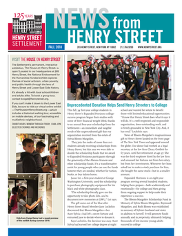 News from Henry Street (Fall 2018)