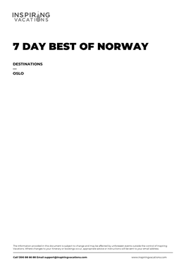 7 Day Best of Norway