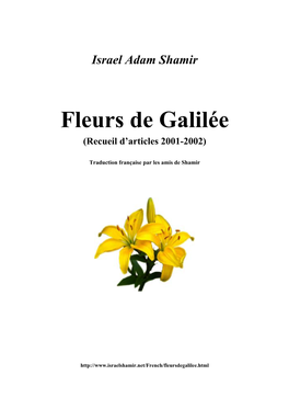 Fleurs De Galilée (Recueil D’Articles 2001-2002)