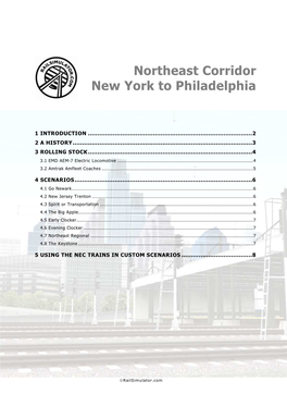 Northeast Corridor New York to Philadelphia