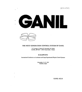 The Next Generation Control System of Ganil