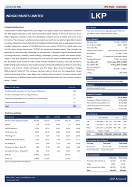 Indigo Paints Limited