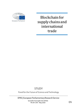 Blockchain for Supply Chains and International Trade